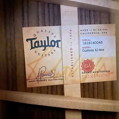 Taylor 414CE Custom 2022 - Tobacco Sunburst image 4