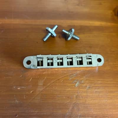 1970's Schaller Nickel Nashville Tune-O-Matic Bridge & Posts For Gibson Guitars image 3
