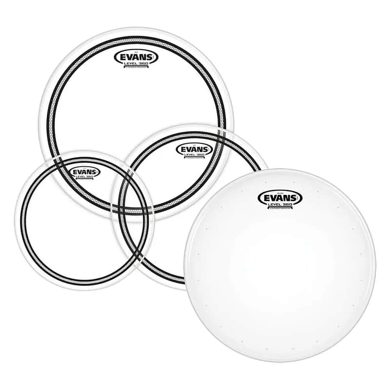 Evans EPP-EC2SHDD-F EC2S Clear Fusion (10/12/14") Tom Drum Head Pack with 14" HD Dry Snare Batter image 1