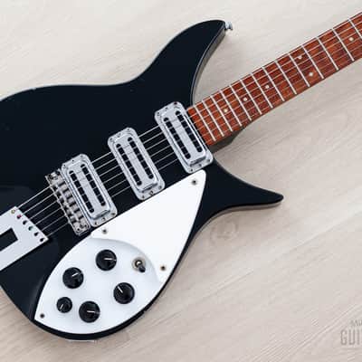 1994 Rickenbacker 350V63 Liverpool Jetglo, Full Scale w/ Hot Toaster Top Pickups, Case image 1
