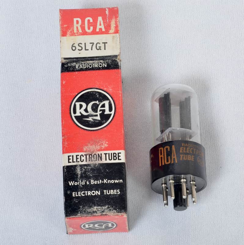 Vintage RCA 6SL7GT Preamp Tube – Tests Strong – Original RCA Box – USA image 1