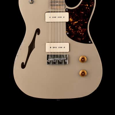 Valentino Guitars Thinline T-style P90 - Gold/black image 1