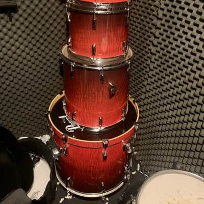 Pearl Vision SST Series Birch Drum Kit 2014 - Amber Burst/ Eucalyptus (Brooklyn, NY) image 1