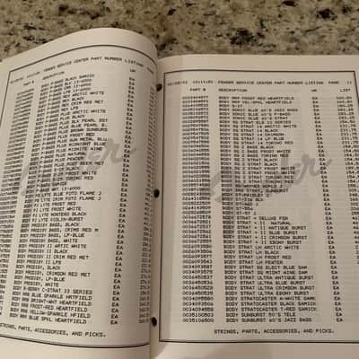 Fender Dealer Parts Price List 1993 image 5