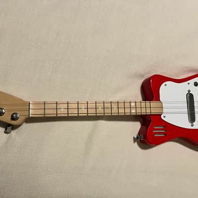 Loog Mini Electric 3-string guitar with built in amp and speaker Red image 1