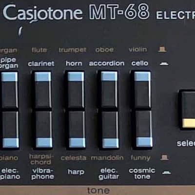 1985 Casio MT-68 Casiotone Mini Organ, Synthesizer & Analog Drum Machine With Casio AD-1U AC Adapter MT-65 image 4