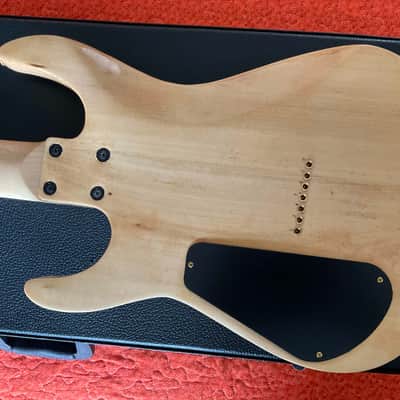 Refinished Jackson JS32-7 Dinky 7 String Guitar 3A Quilt Maple Coral Top image 5