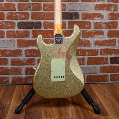 Fender Custom Shop W25 1962 Stratocaster Heavy Relic Gold Sparkle Boos Leather Custom Pickguard 2025 w/OHSC image 7