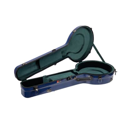 Crossrock Fiberglass Banjo Case-Fits Mastertone & Most 5-String Styles, with Interior Compartment, Backpack Straps, Hygrometer, TSA Lock-Navy Blue (CRF2023MBJNVBL) image 5