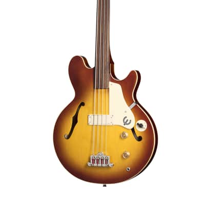 Epiphone Jack Casady Fretless Bass Aged Royal Tan - Semi-Acoustic Bass image 9
