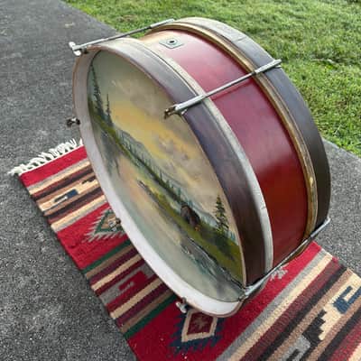 Ludwig Pioneer Bass Drum 1920’s - Mahogany Red image 2