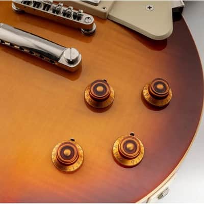 4-Piece Guitar Speed Control Knobs Volume Tone Knobs Top Hat Knob for LP SG ES, Gold image 2