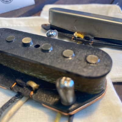 General Vintage Tone 1960s Telecaster pickup set hand wound Heavy formvar with RWRP middle position image 5