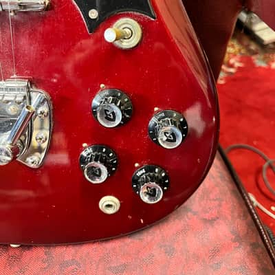 Guild Polara S-100 electric guitar with tremolo 1970s - Cherry image 3