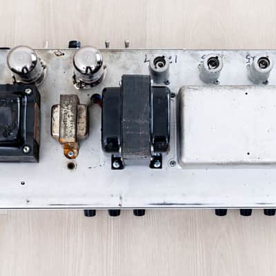 1969 Fender Bassman Drip Edge Silverface Vintage Tube Amp w/ 2x12 Cab, Fully Serviced, Black Panel AA864 image 19