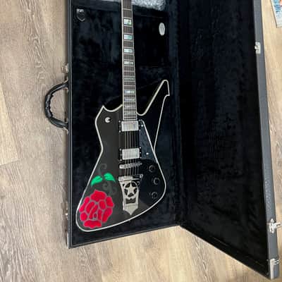 Washburn Paul Stanley PS2000 custom rose edition 2000 - Black Gloss with Rose image 4