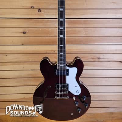 Epiphone Noel Gallagher Signature Riviera Semi-Hollow Electric Guitar with Epiphone Hard Case - Dark Red Wine image 2