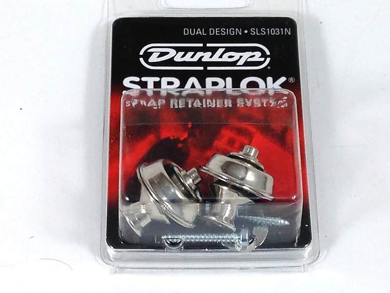 Dunlop Strap Locks - Guitar - Dual Design Strap Retainer System Nickel image 1