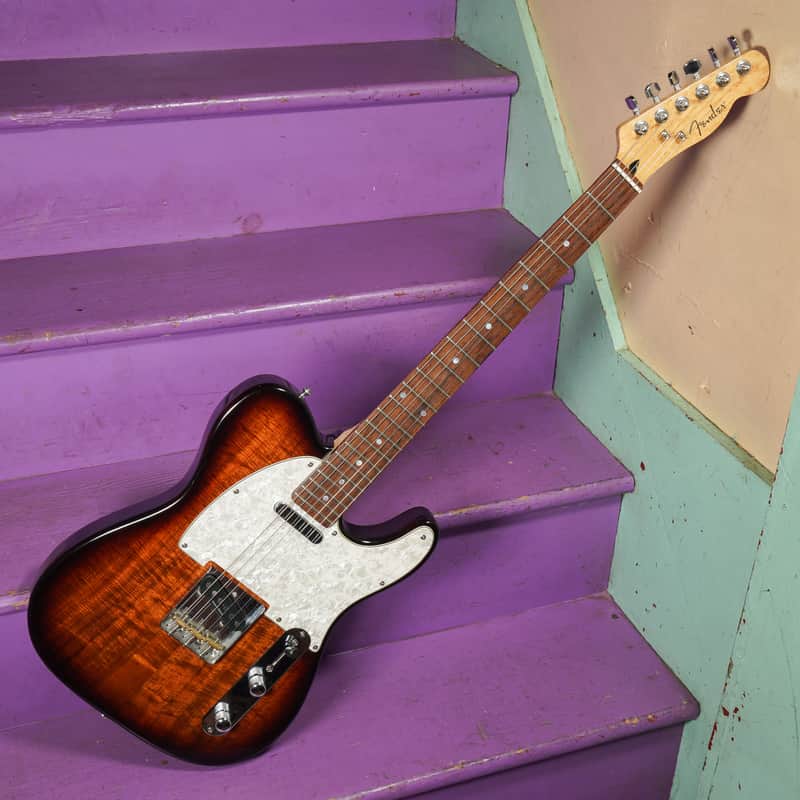 2006 Fender Korea Koa-Top Telecaster Electric Guitar (VIDEO! Fresh Work, Ready)