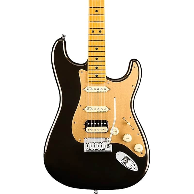 Fender  American Ultra Stratocaster HSS Maple Fingerboard Electric Guitar  2024 - Texas Tea image 1