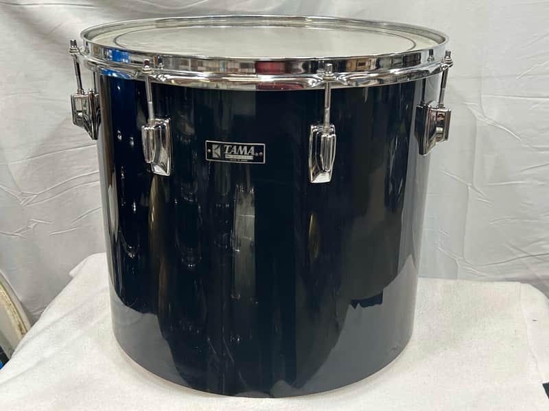 Tama 14" deep X 16" head Red Label Concert Tom (1095-1135) 1982 - Black wrap image 1