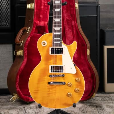 Gibson Les Paul Standard 50s Figured Top Electric Guitar - Honey Amber with Hardshell Case image 14