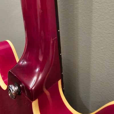 2005 Epiphone Dot - Cherry Red - Grover Tuners image 4
