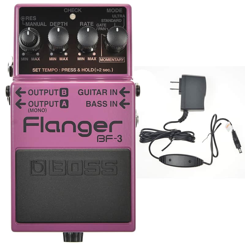 Boss BF-3 Flanger Bundle w/ Boss PSA-120S2 Power Supply image 1