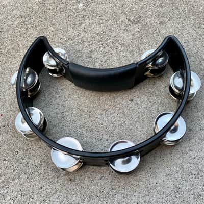 RhythmTech RT1010 Tambourine with Nickel Jingles 2010s - Black image 2
