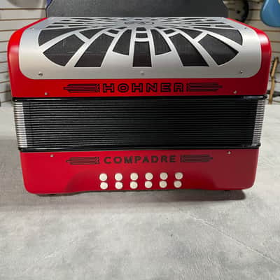 *OPEN BOX* Hohner Compadre Diatonic Accordion - Keys of G/C/F - Red image 1