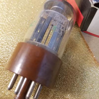 Sylvania JAN-CHS-6SN7WGTA AT1000 TESTED Vacuum Tube military brown base dual triode 1950-1966 image 1