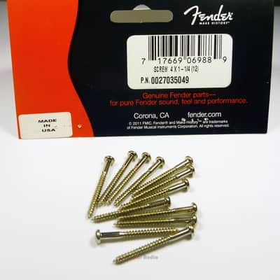 Genuine Fender Pickup Mounting Screws for P Bass/J Bass - Set of 12 - CHROME image 5