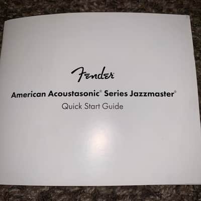 2021 Fender American Acoustasonic Series Jazzmaster electric acoustic guitar made in the usa sunburst image 12