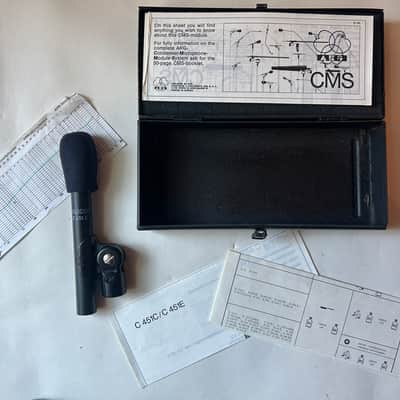 AKG C 451 E Small Diaphragm Cardioid Condenser Microphone with CK1 Capsule 1970s - Black imagen 1