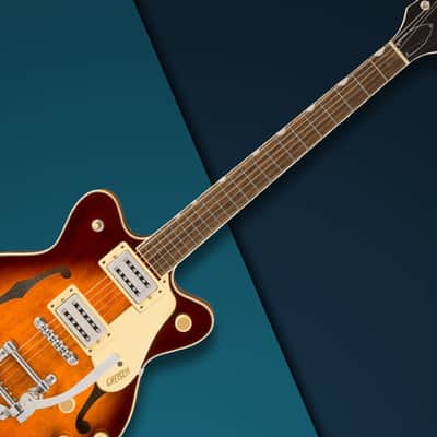 Gretsch G2655T Streamliner Center Block Jr. Double-Cut 6-String Right-Handed Electric Guitar with Arched Maple Body, Bigsby, and Laurel Fingerboard (Forge Glow) image 6