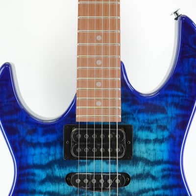 Ibanez GRX70QALTBB Left Handed Transparent Blue Burst image 4