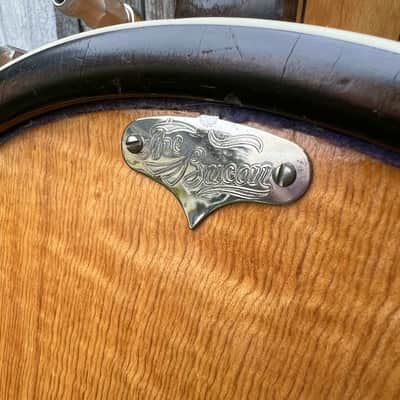 The Bacon Blue Ribbon Style A Tenor Banjo with Original Koverite Case Natural 1920s image 12