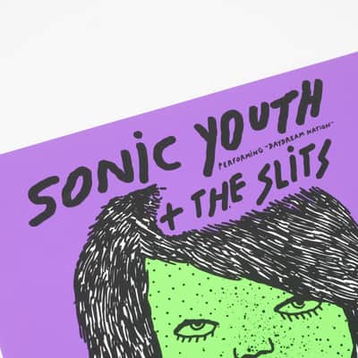 Sonic Youth and The Slits July 28 Poster - 18"x24" Owned by Sonic Youth image 3