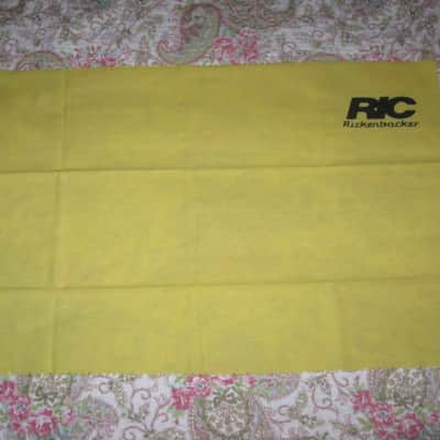new Rickenbacker Polishing Cloth 97001, RIC Polishing Cloth, yellow w/ black graphic 14.5" x 22.5" image 3