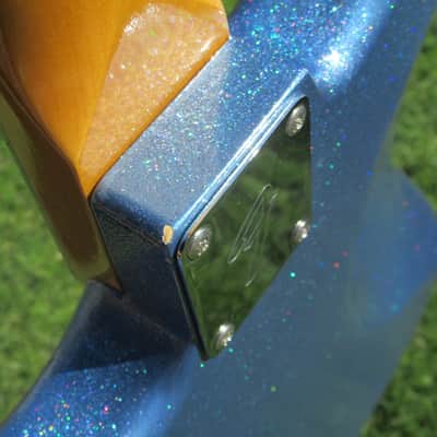 Jazzmaster Guitar 60s Style Handmade Lightweight P90 Custom Lake Placid Blue Rainbow Flake Nitro image 13