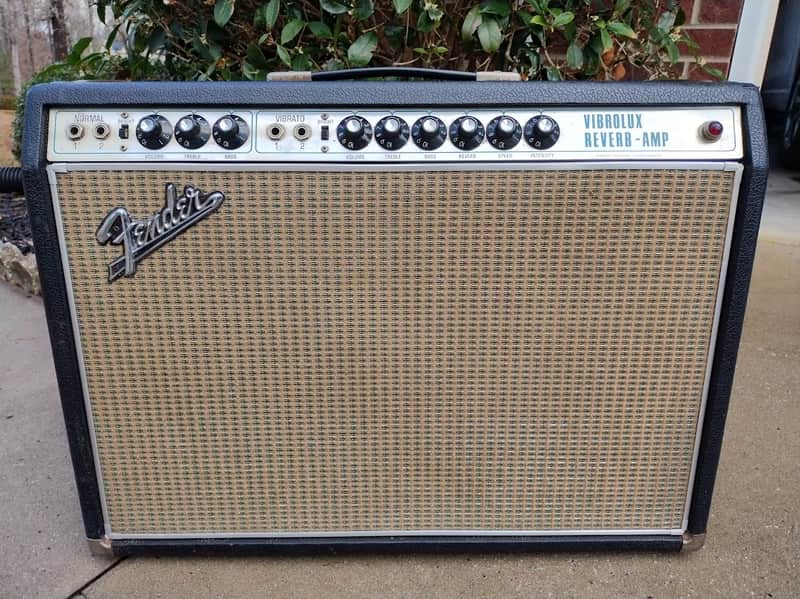 Vintage 1969 Fender Vibrolux Reverb Amp - Silverface - Drip Edge - Clean! image 1