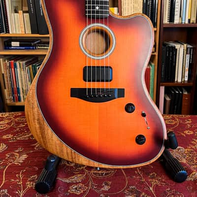 Fender American Acoustasonic Jazzmaster All-Mahogany, Ebony Fingerboard, Luthier Prepared image 2