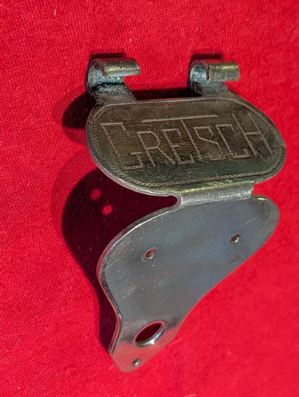 (#B101) 1940's Gretsch Archtop Tailpiece Part, Repaired But Unseen From The Top image 1