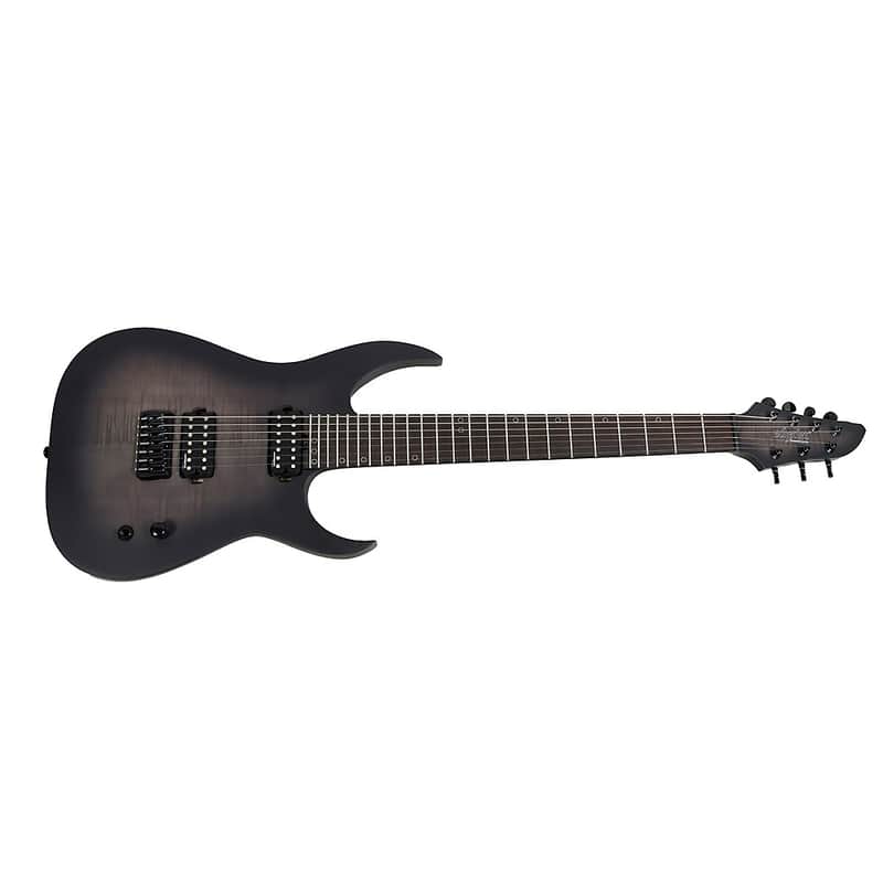 Schecter Guitar Research KM-7 MK-III Legacy 7-String Electric Guitar Regular Transparent Black Burst image 1