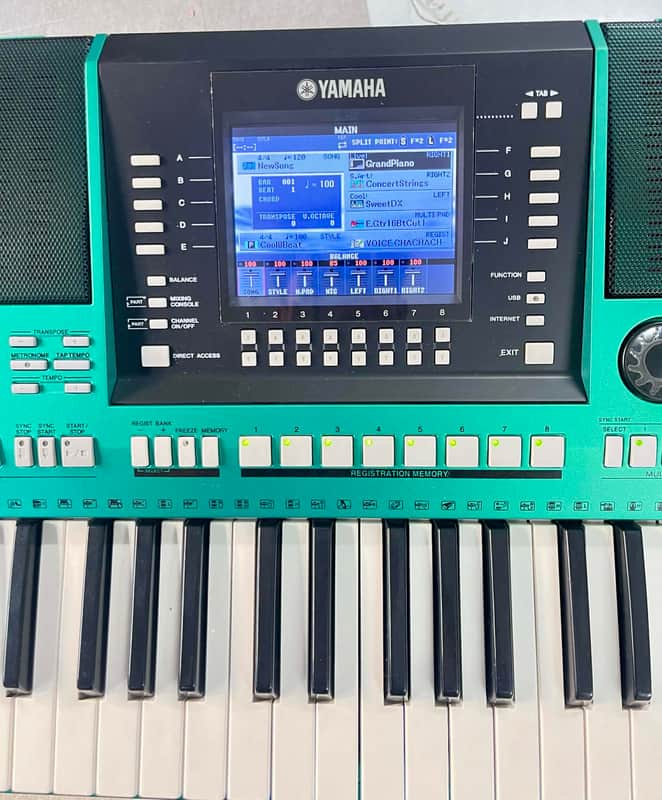 Yamaha PSR-S910 61-Key Arranger Workstation Green Used image 1