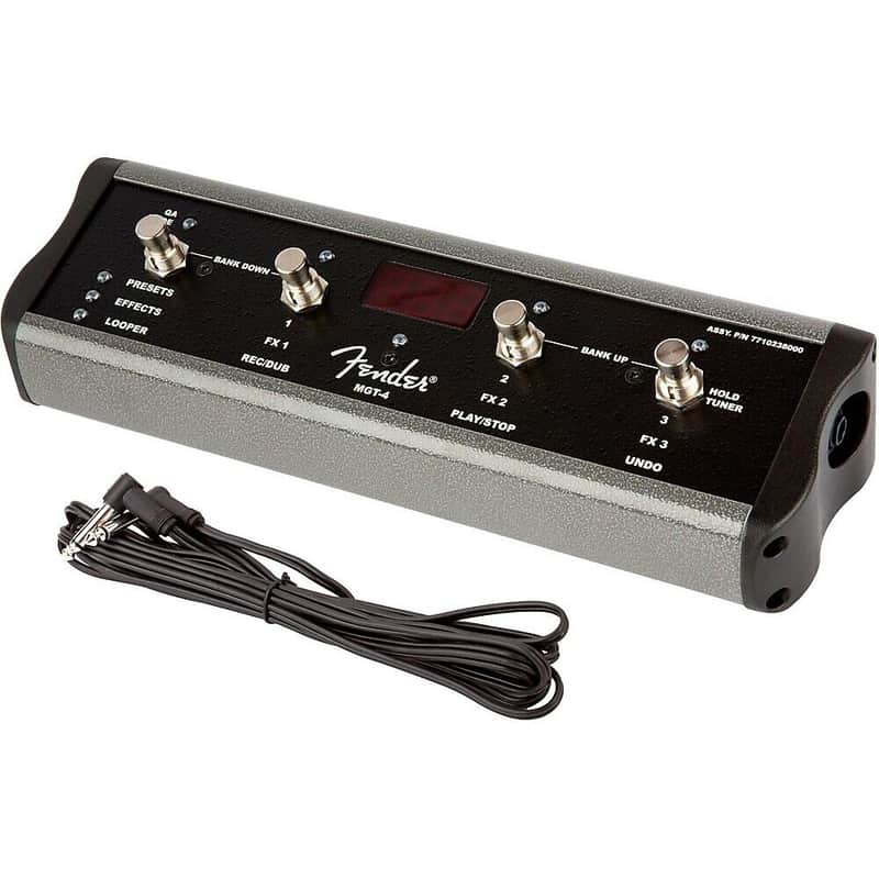 Fender 099-4071-000 MGT-4 Mustang GT 4-Button Footswitch with 1/4" Jack 2010s - Black/Silver image 1