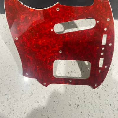 Fender Left handed Red Tortoise Shell Kurt Cobain Mustang Pickguard image 2