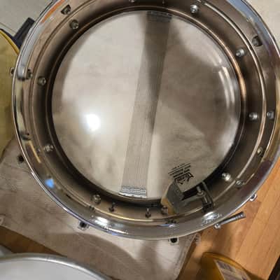 Ludwig No. 400 Supraphonic 5x14" 10-Lug Aluminum Snare Drum with Keystone Badge 1963 - 1969 - Chrome image 12