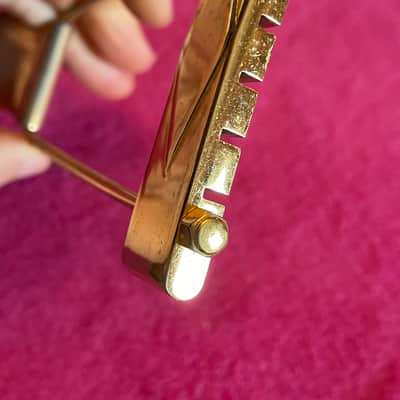 vintage usa 1965 Gibson gold tailpiece for es-345 355 thinline archtop 1968 1970 1972 jazz guitar 1969 image 7