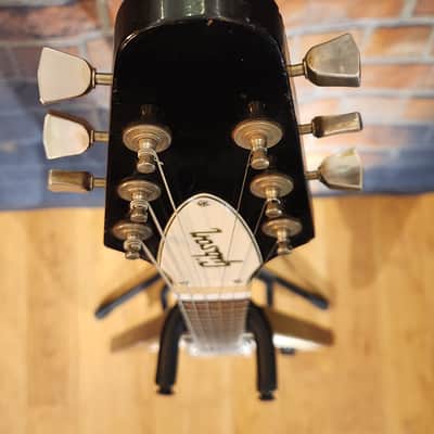 Vintage 1980s Gibson Flying V Stop Bar Tailpiece & Triangle Knob Layout Ebony w/ OHSC NEW FRETS image 4